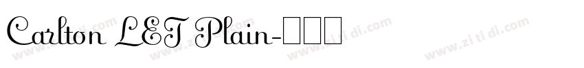 Carlton LET Plain字体转换